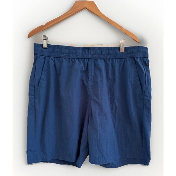 Original‎ Use Shorts Mens L Blue Nylon Jogger Drawstring No Lining Pockets Light - Picture 1 of 11